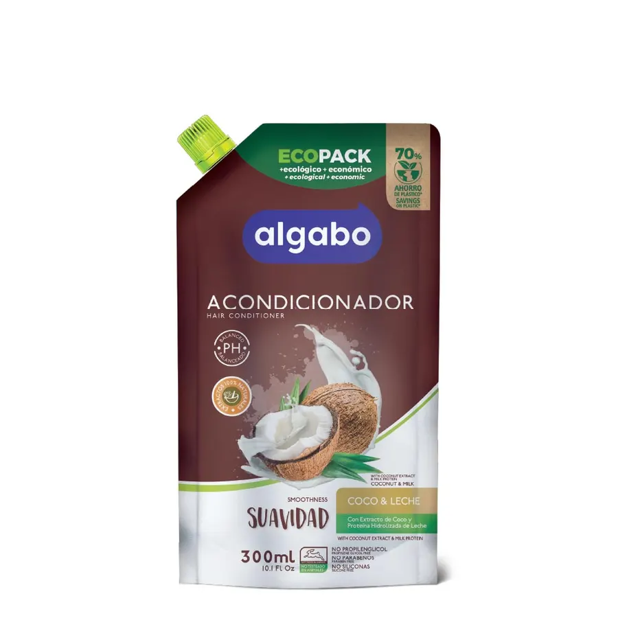 Algabo - Acondicionador x300 ml Ecopack SUAVIDAD