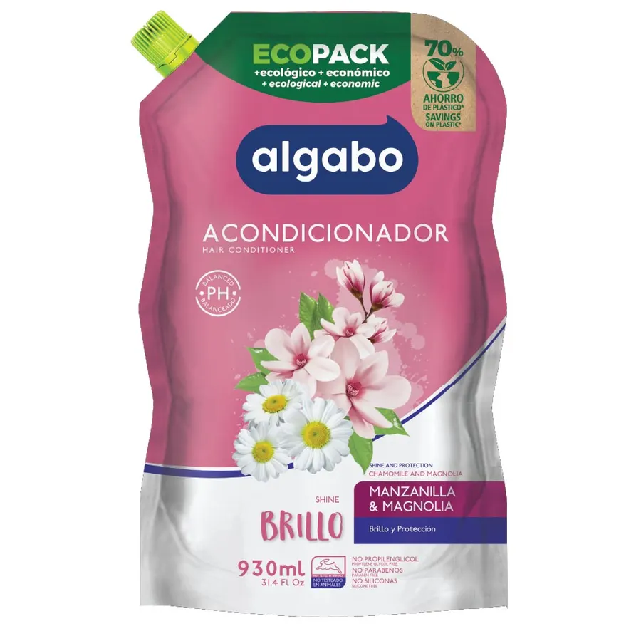 Algabo - Acondicionador x930 ml Ecopack BRILLO