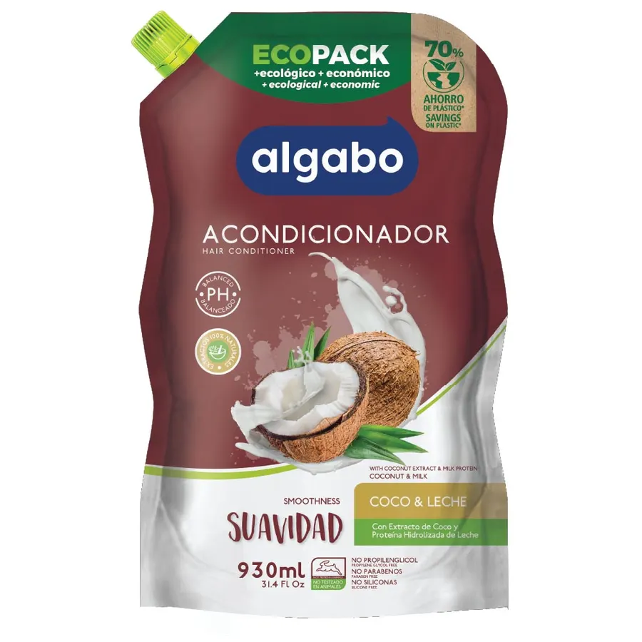 Algabo - Acondicionador x930 ml Ecopack SUAVIDAD