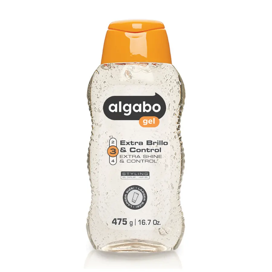 Algabo - Gel Extra Brillo y Control x475 g Botella