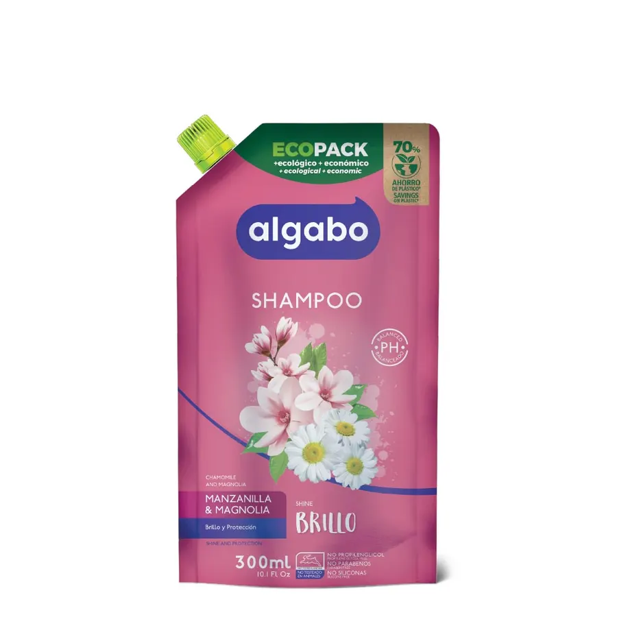 Algabo - Shampoo x300 ml Ecopack BRILLO