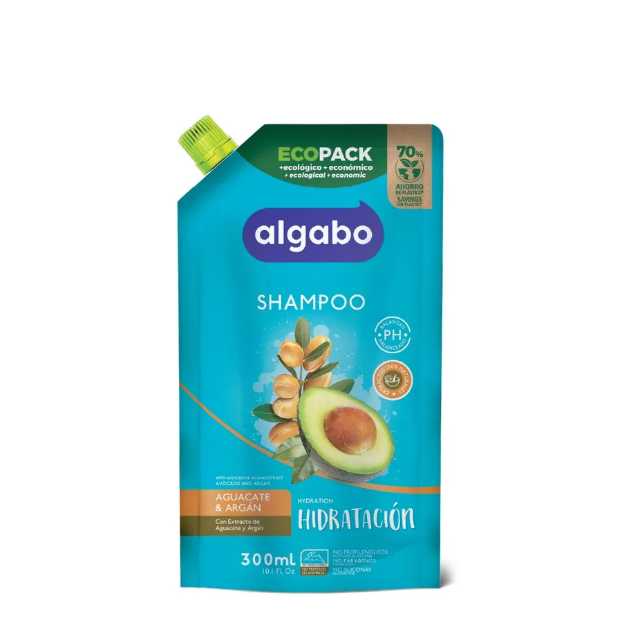 Algabo - Shampoo x300 ml Ecopack HIDRATACIÓN