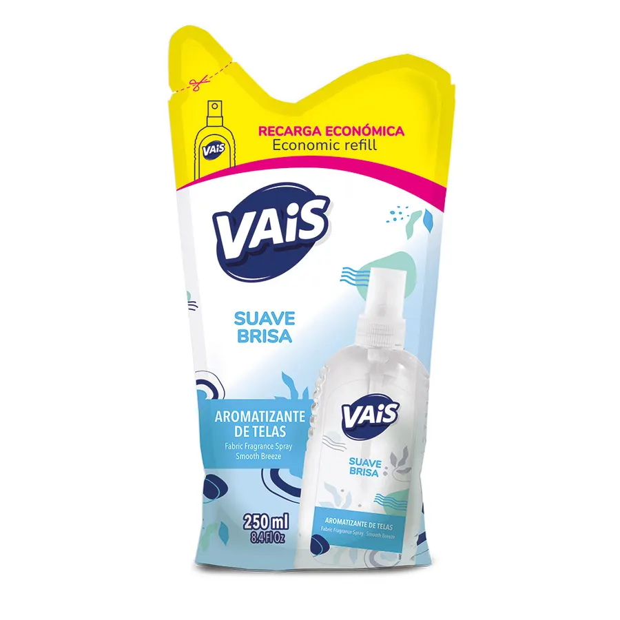 Vais - Aromatizante de Telas x250 ml - Suave Brisa Doypack