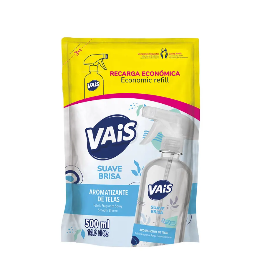 Vais - Aromatizante de Telas x500 ml - Suave Brisa Doypack