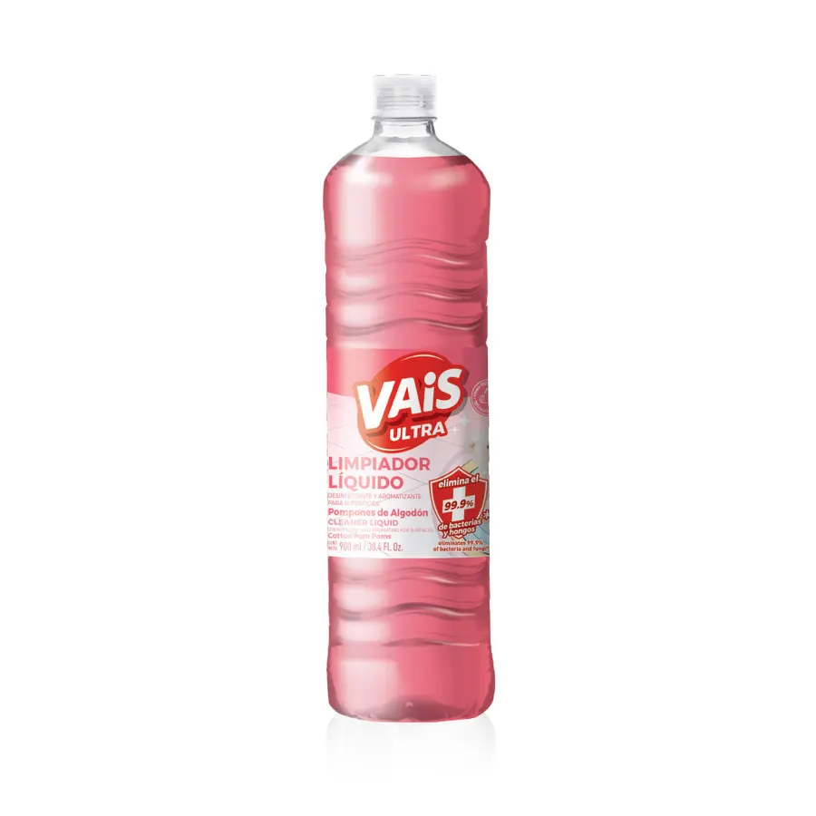 Vais - Botella x900 ml - Limpiador Líquido Pompones de Algodón