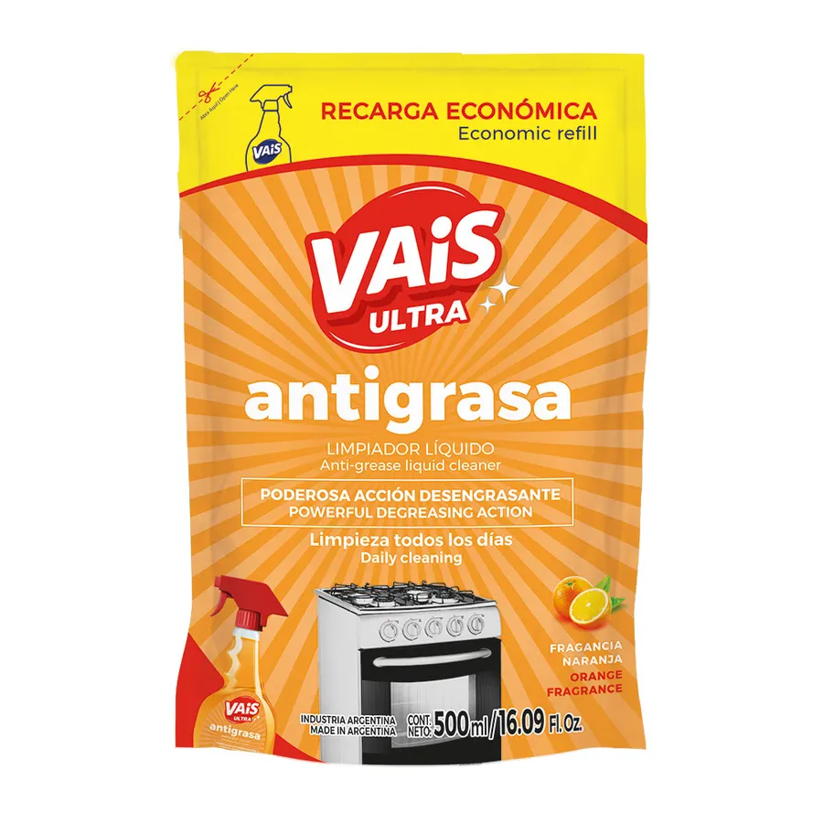 Vais - Doypack x500 ml - Limpiador Líquido Antigrasa