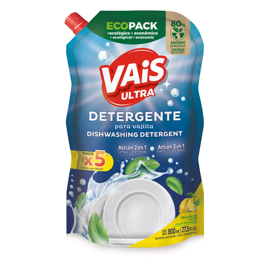 Vais - Ecopack x800 ml - Detergente Lavavajilla