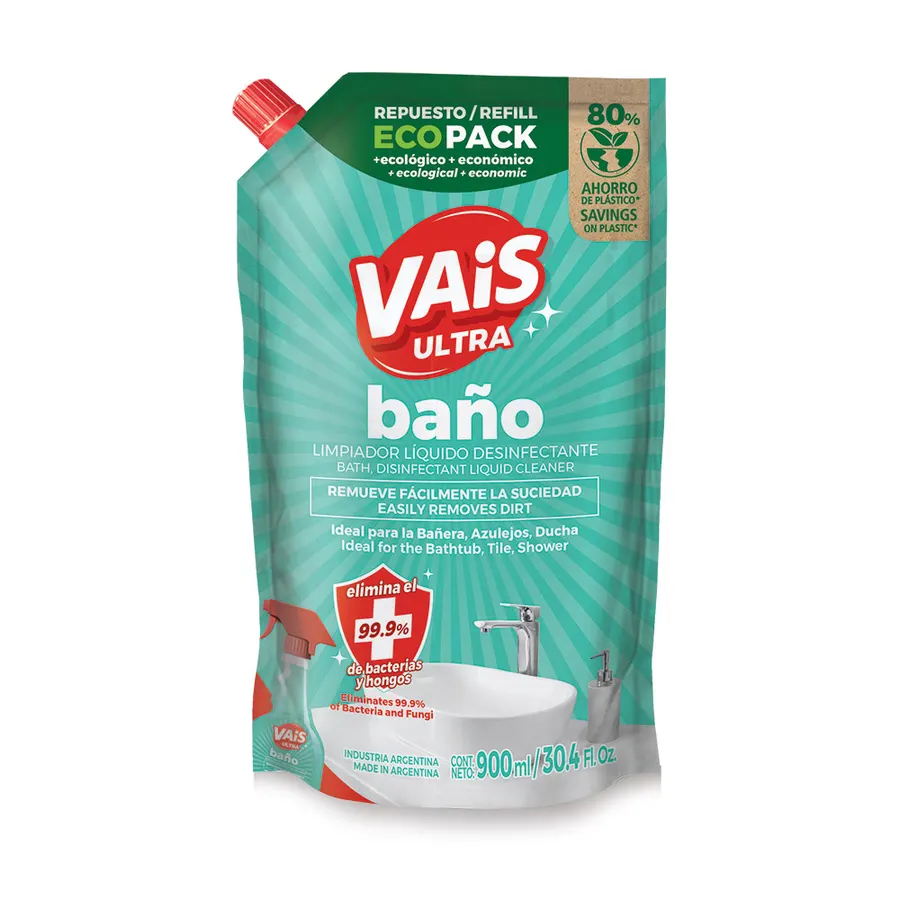 Vais - Ecopack x900 ml - Limpiador Líquido Baño