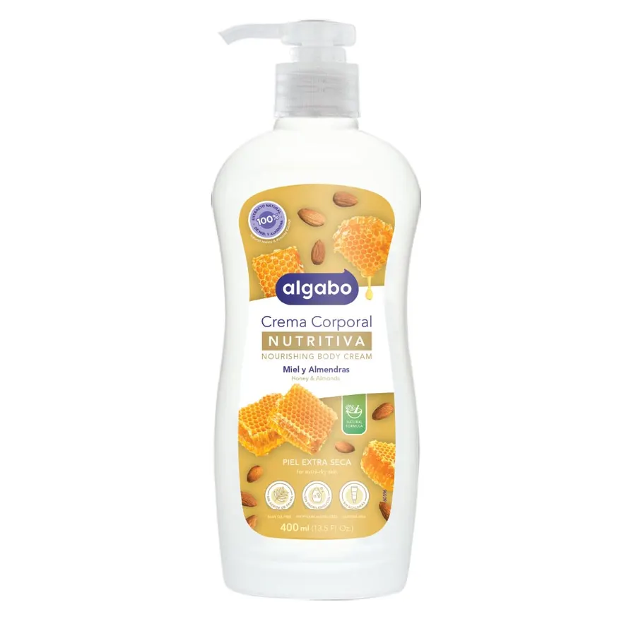 Algabo - Crema Corporal x400 ml Miel y Almendras