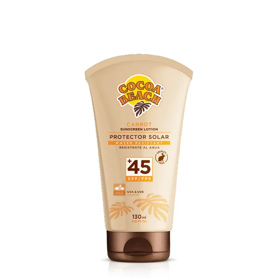 Cocoa Beach - Protector Solar x130 ml Pomo 45+ FPS Carrot