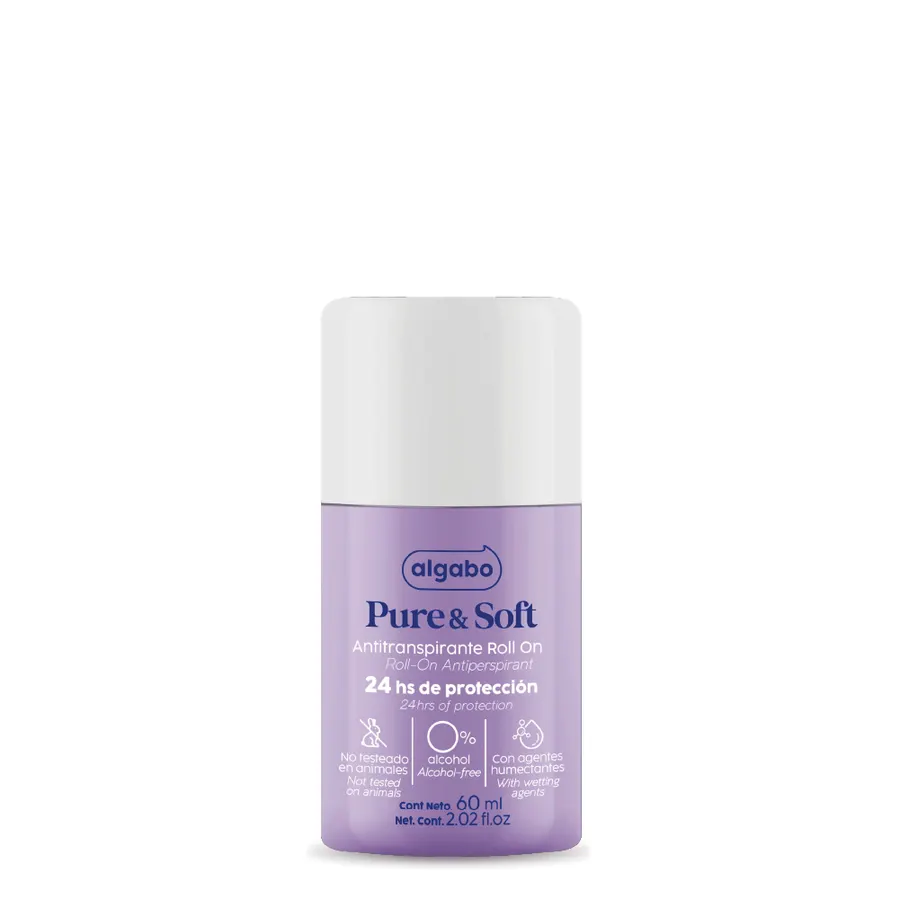 Algabo - Roll-On Antitranspirante x60 ml - Pure \u0026 Soft