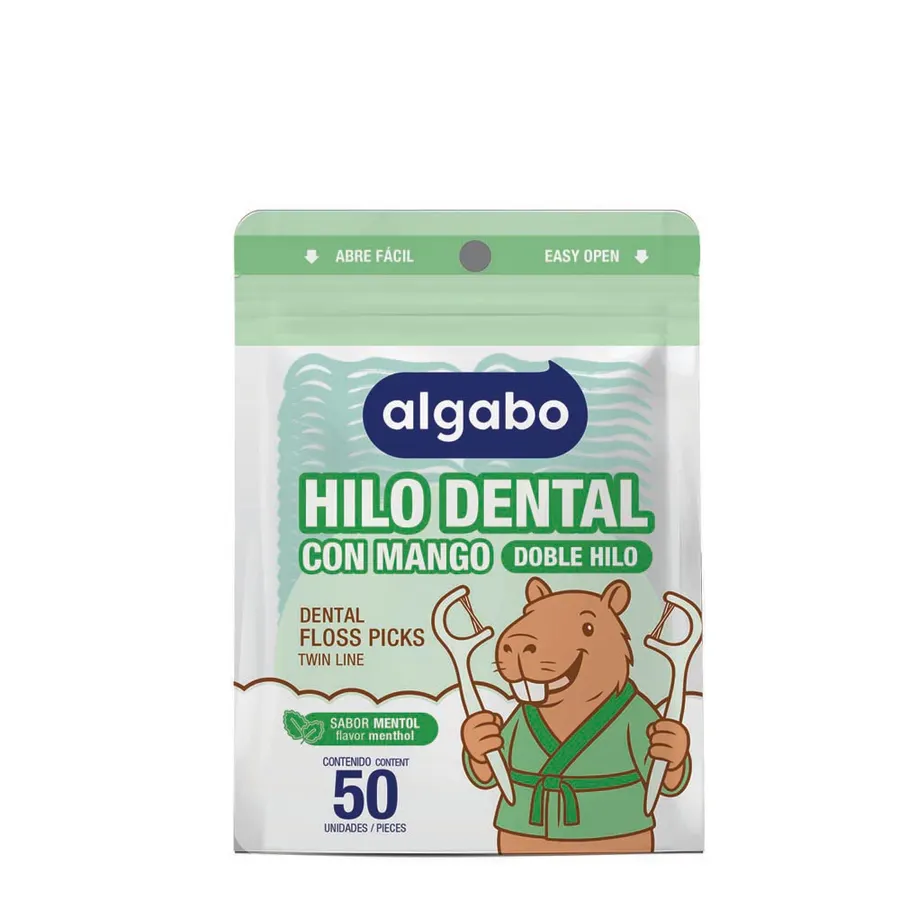 Algabo - Hilo Dental con Mango Floss Picks x50 u