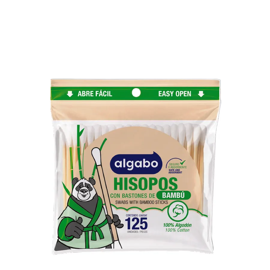 Algabo - Hisopos x125 u Bastones de Bambú