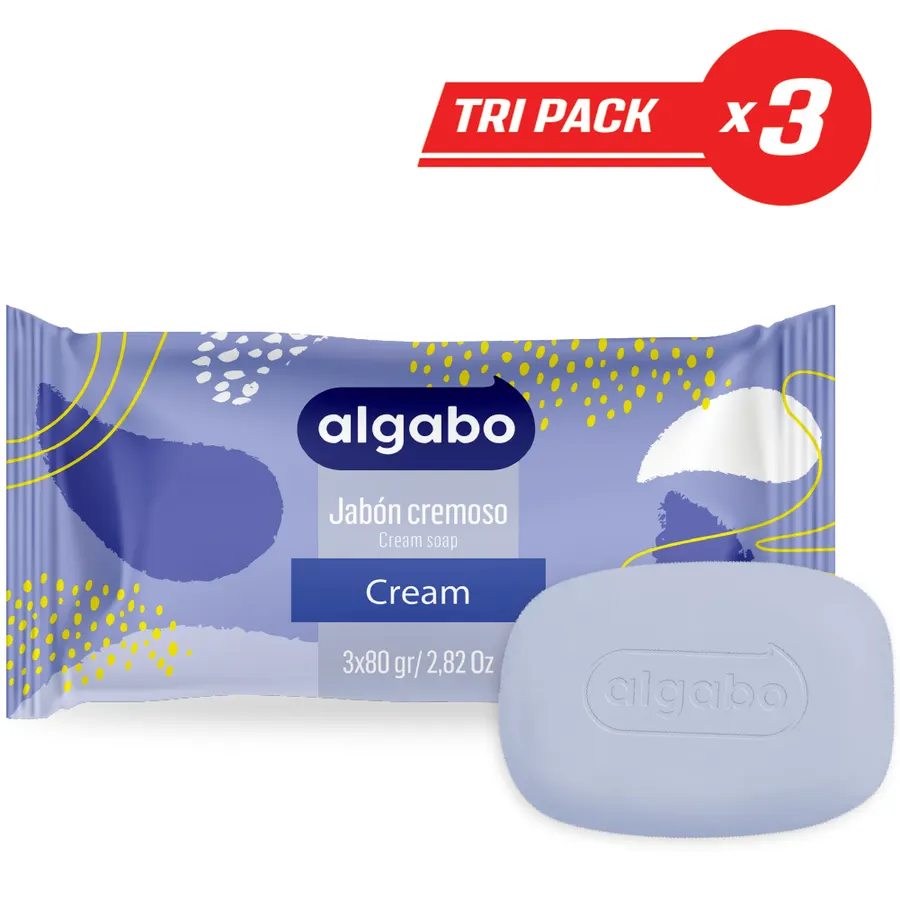 Algabo - Jabón Cremoso 3 x80 g Cream
