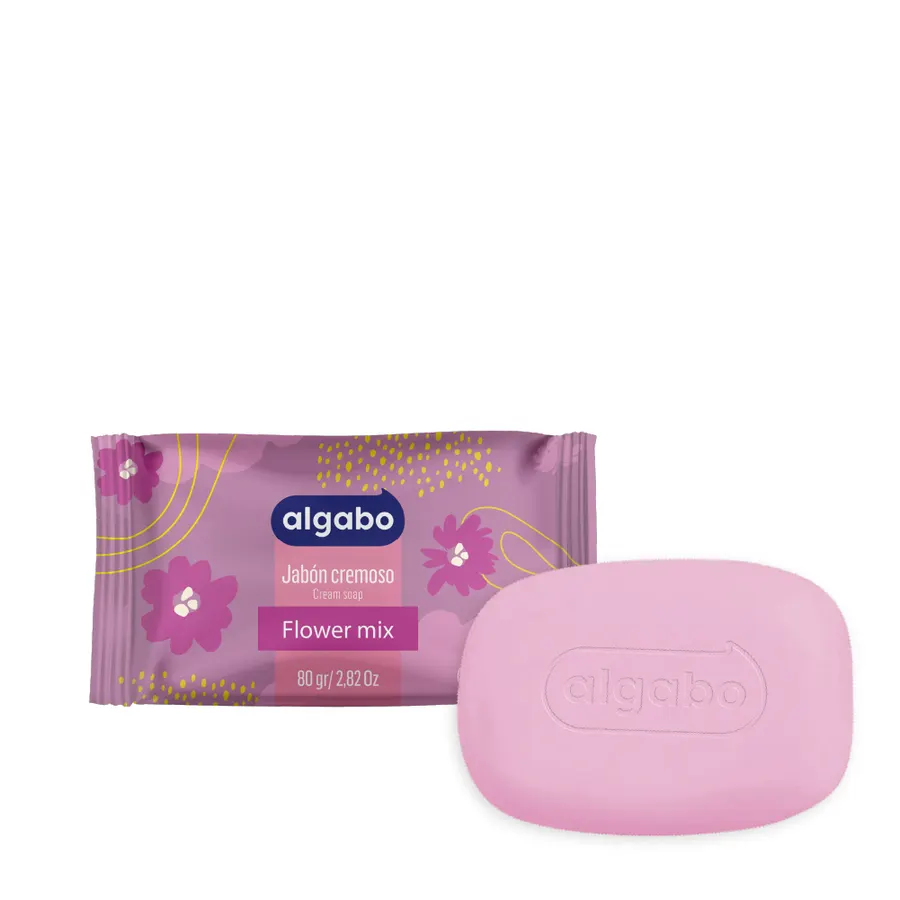 Algabo - Jabón Cremoso x80 g Flower Mix