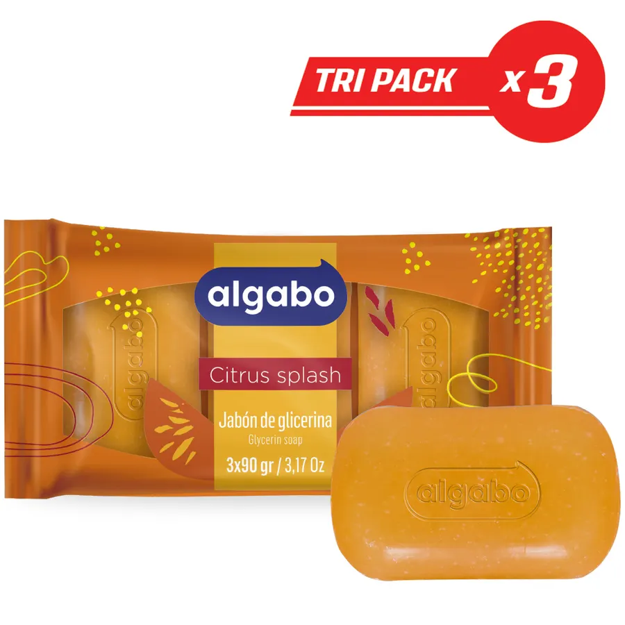 Algabo - Jabón de Glicerina 3 x90 g Citrus Splash