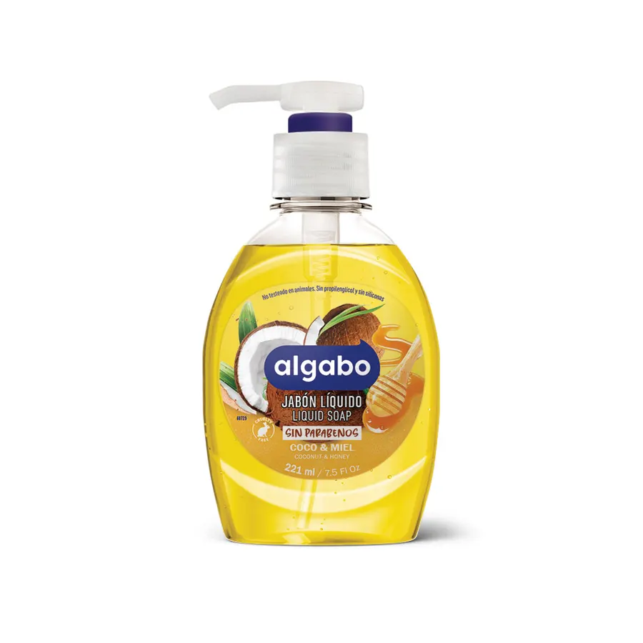 Algabo - Jabón Líquido x221 ml - Coco y Miel