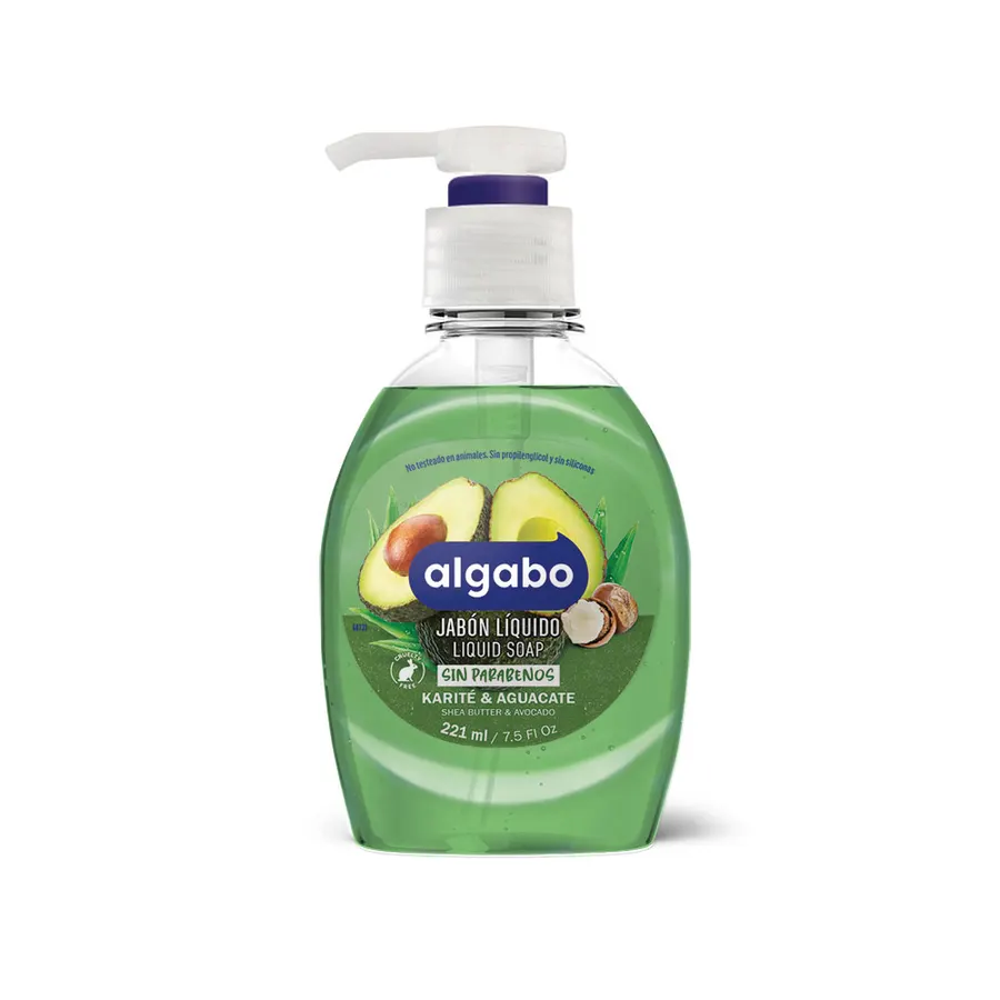 Algabo - Jabón Líquido x221 ml - Karité y Aguacate