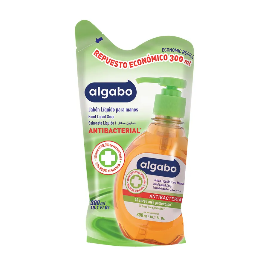 Algabo - Jabón Líquido x300 ml - Antibacterial Doypack