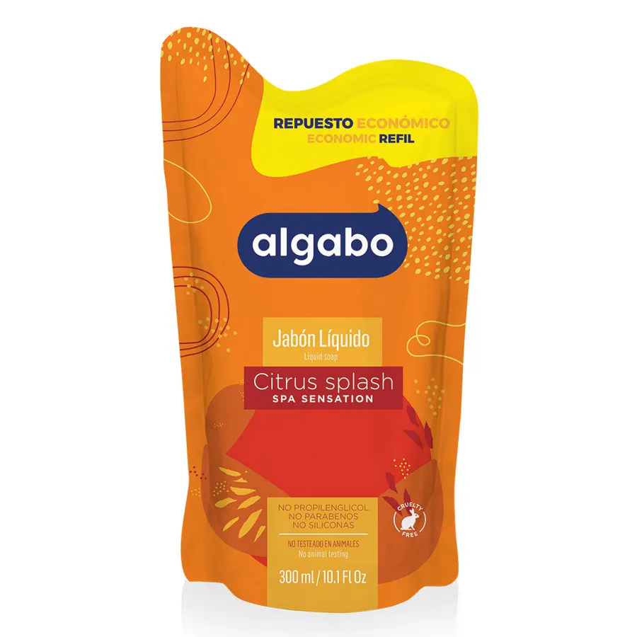 Algabo - Jabón Líquido x300 ml - Citrus Splash Doypack
