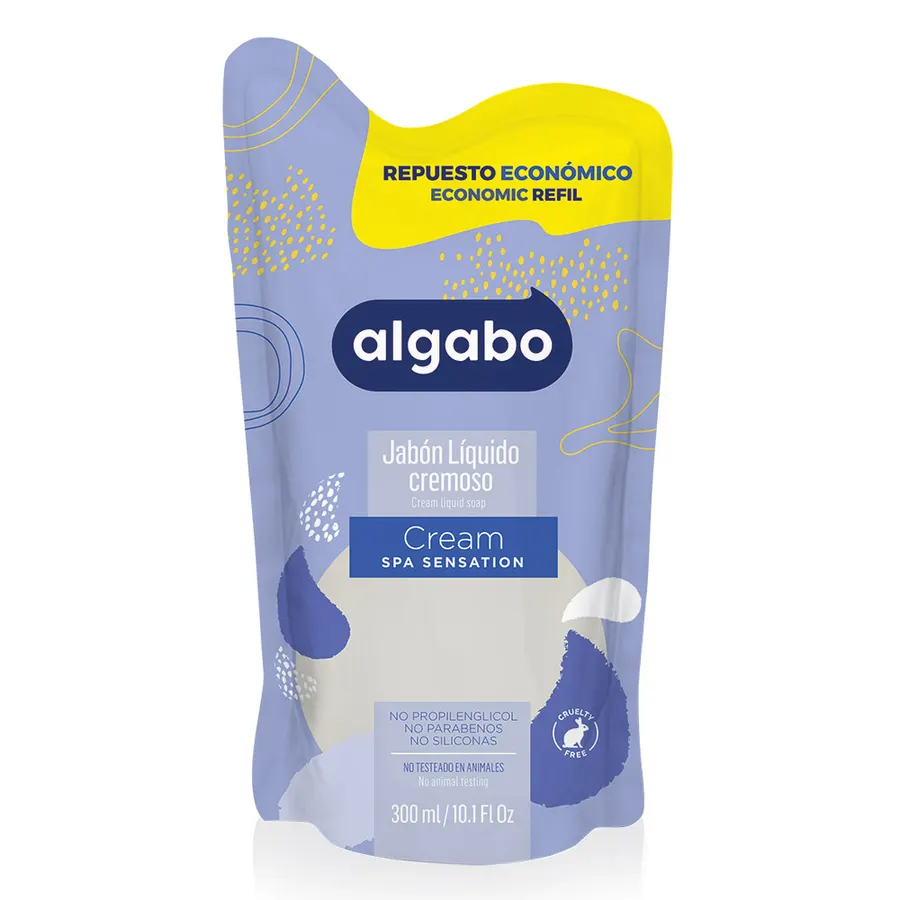 Algabo - Jabón Líquido x300 ml - Cream Doypack