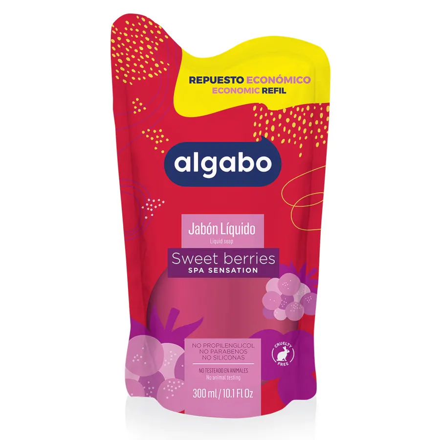 Algabo - Jabón Líquido x300 ml - Sweet Berries Doypack