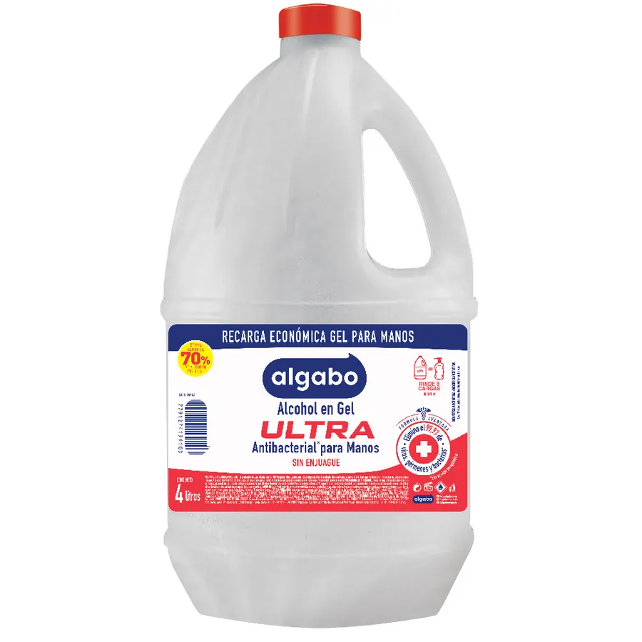 Algabo ULTRA - x4000 ml Recarga Alcohol en Gel con Glicerina para Manos