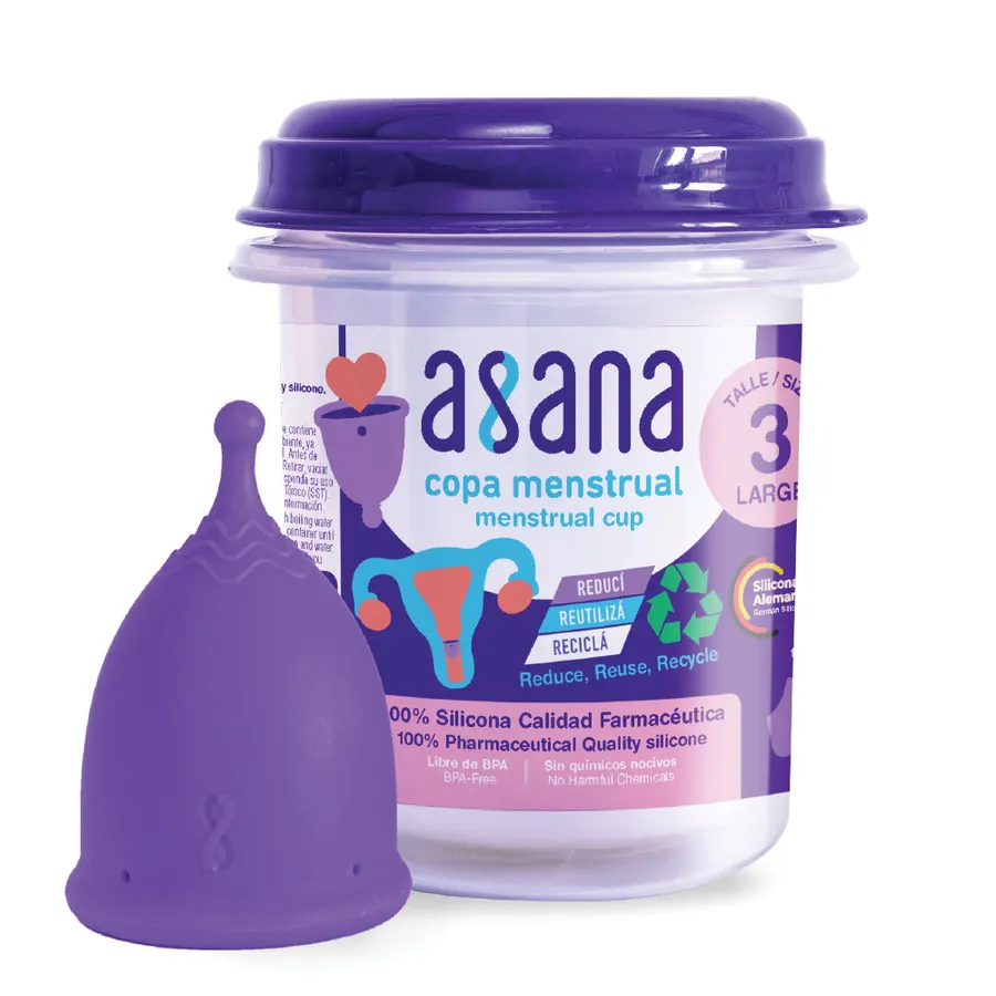 Asana - Copa Menstrual con Frasco Contenedor Talle 3 Large