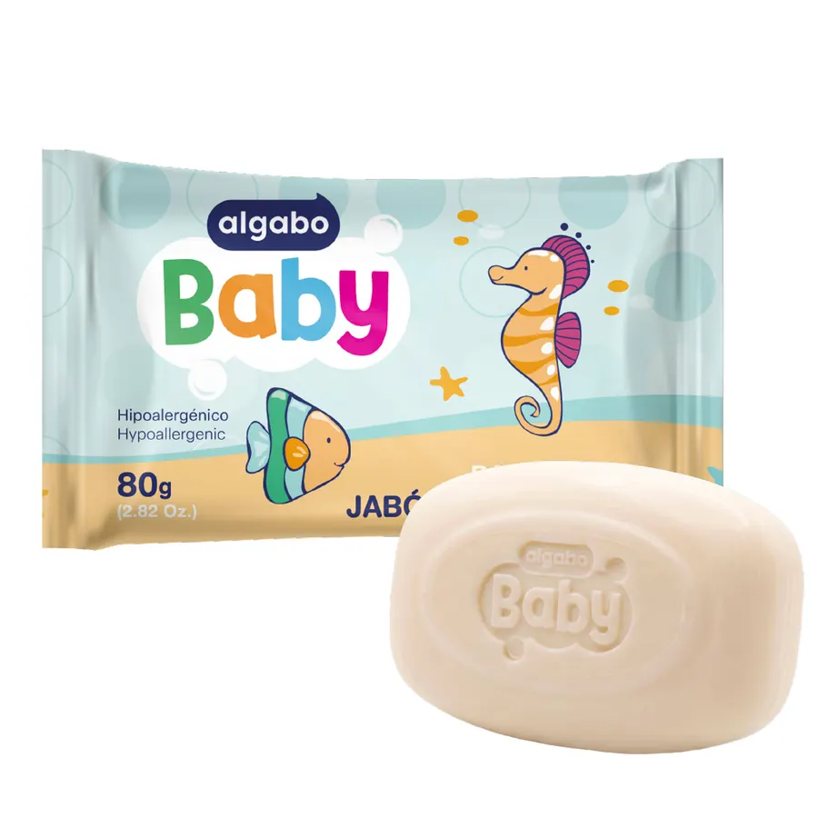 Algabo Baby - Jabón Cremoso x80 g Cremoso Flow Pack