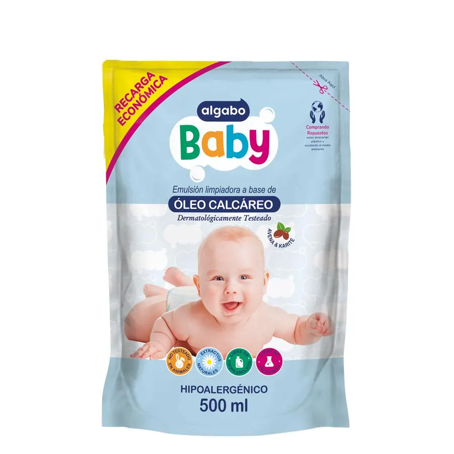 Algabo Baby - Óleo Calcáreo x500 ml Recarga Económica