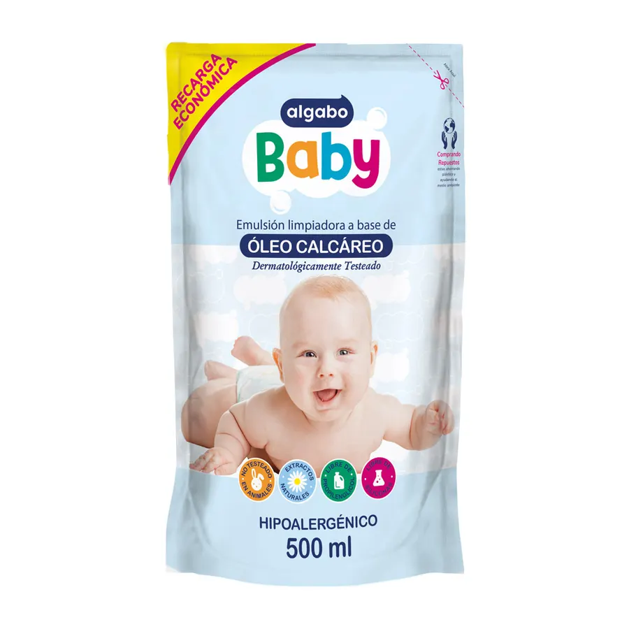 Algabo Baby - Óleo Calcáreo x500 ml Repuesto Económico