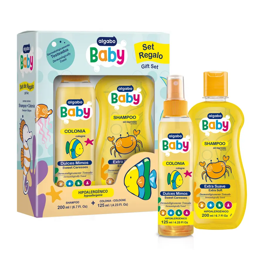 Algabo Baby - Set x2 Colonia x125 ml + Shampoo x200 ml
