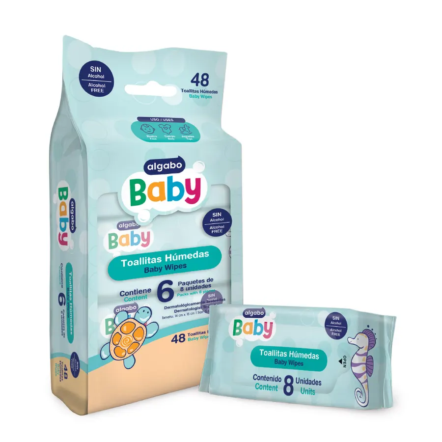 Algabo Baby - Toallitas Húmedas 6 packs x8 u