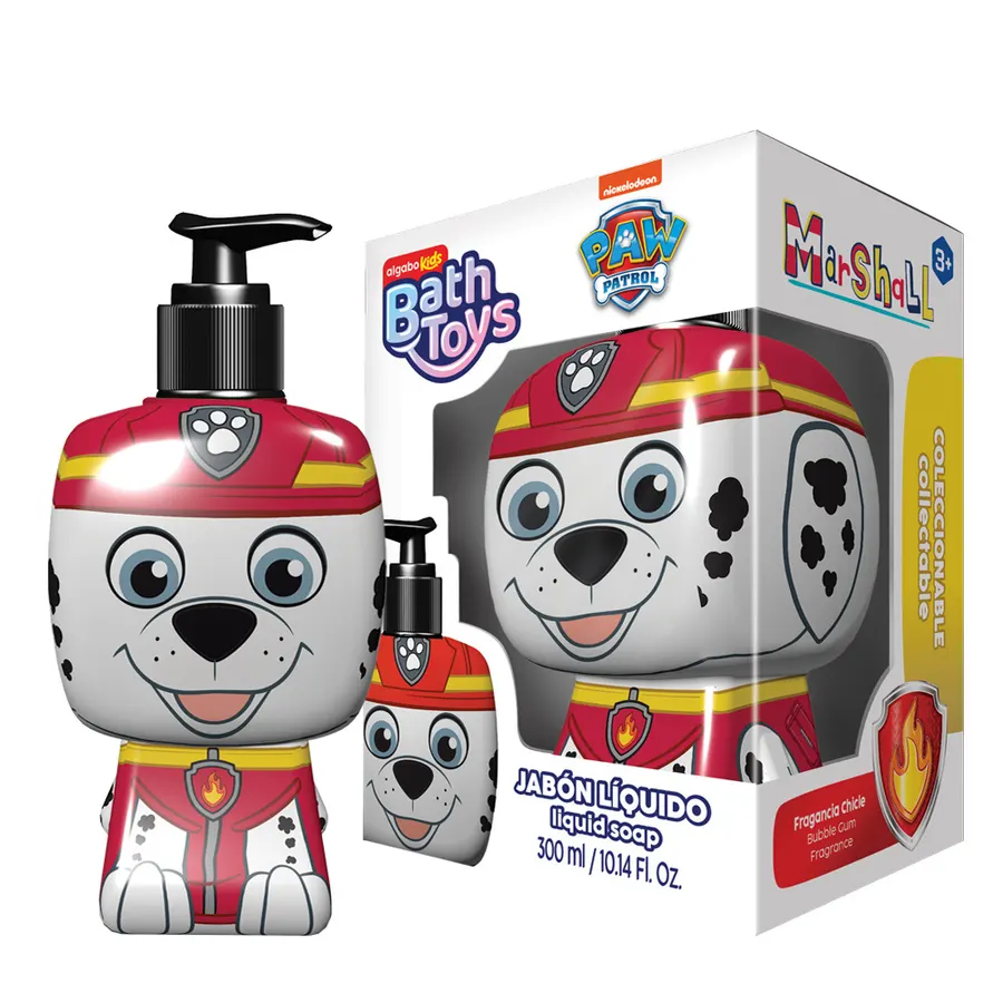 Algabo Kids - Bath Toys Jabón Líquido x300 ml - Paw Patrol Marshall