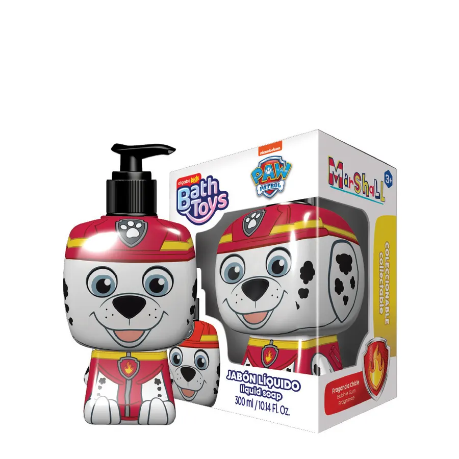 Algabo Kids - Bath Toys Jabón Líquido x300 ml - Paw Patrol Marshall