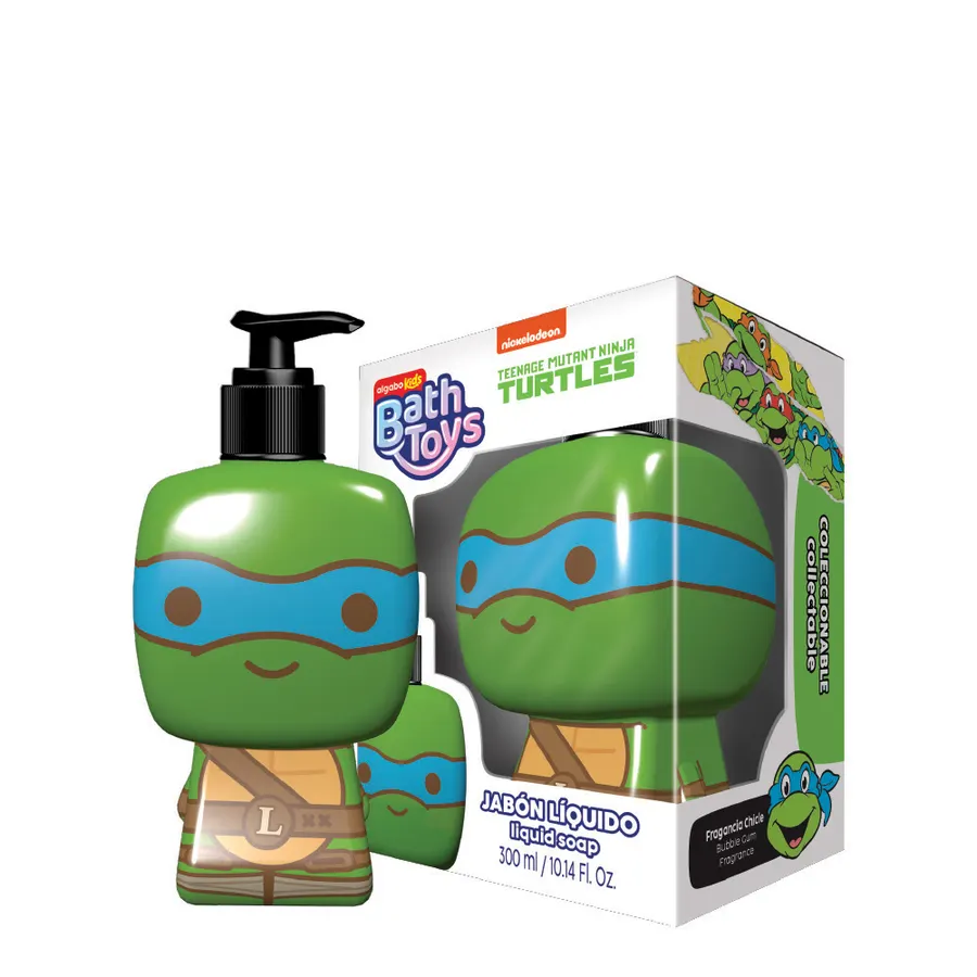 Algabo Kids - Bath Toys Jabón Líquido x300 ml - Tortugas Ninja Leonardo 7791274201233 (1)