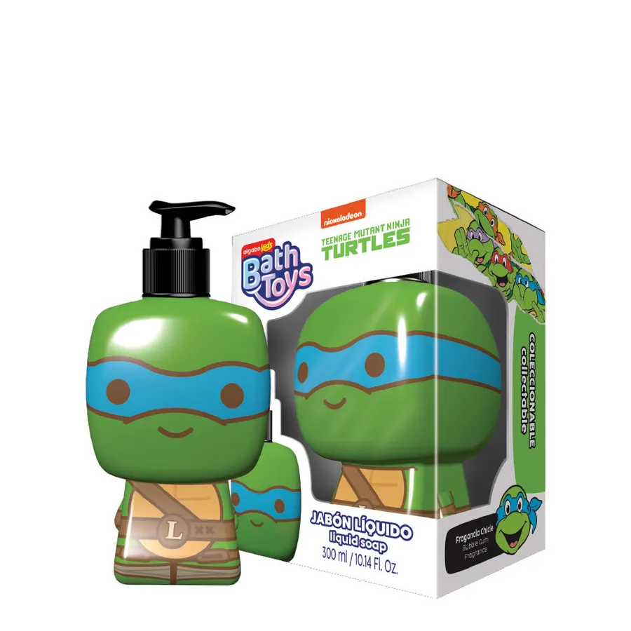 Algabo Kids - Bath Toys Jabón Líquido x300 ml - Tortugas Ninja Leonardo