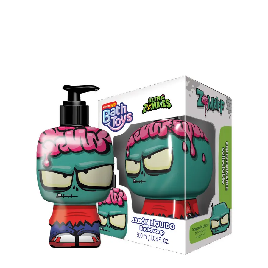 Algabo Kids - Bath Toys Jabón Líquido x300 ml - Ultra Zombie Zombieff