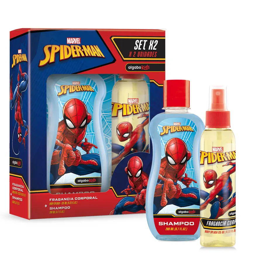 Spider-Man - Set x2 Body Splash x125 ml + Shampoo x200 ml
